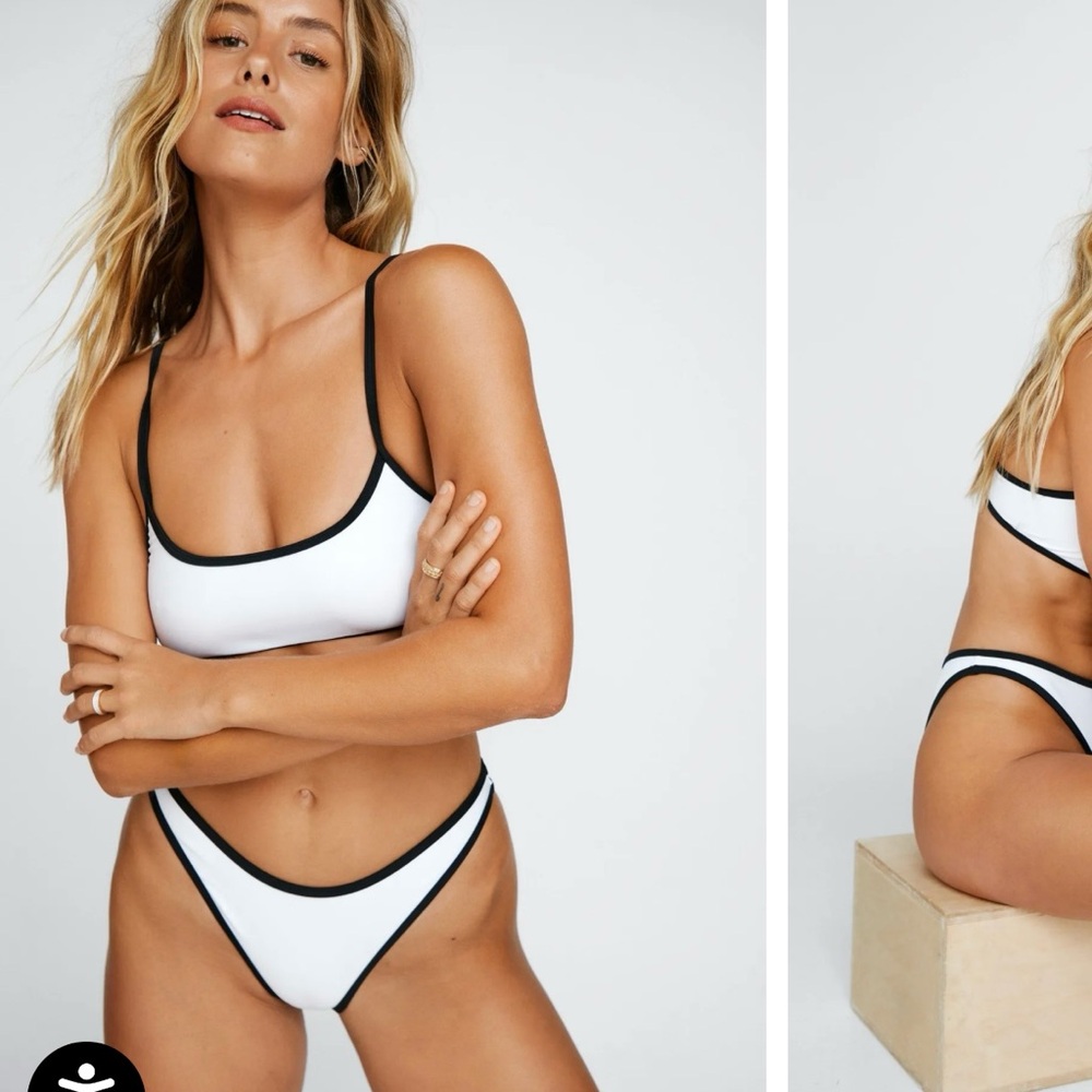 Nasty Gal Black and White Bikini Set